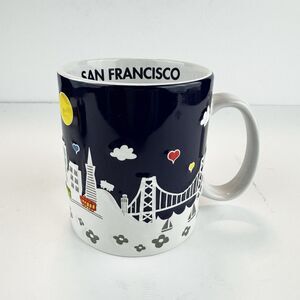San Francisco Skyline 3D Multicolor Blue White 16 oz Coffee Mug Cup